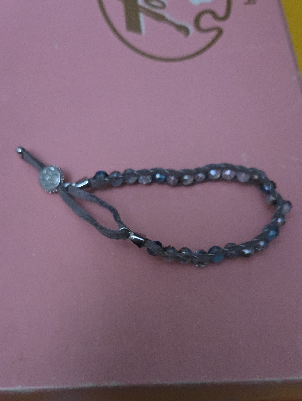 Jessica Simpson Blue And Grey Beaded Bracelet